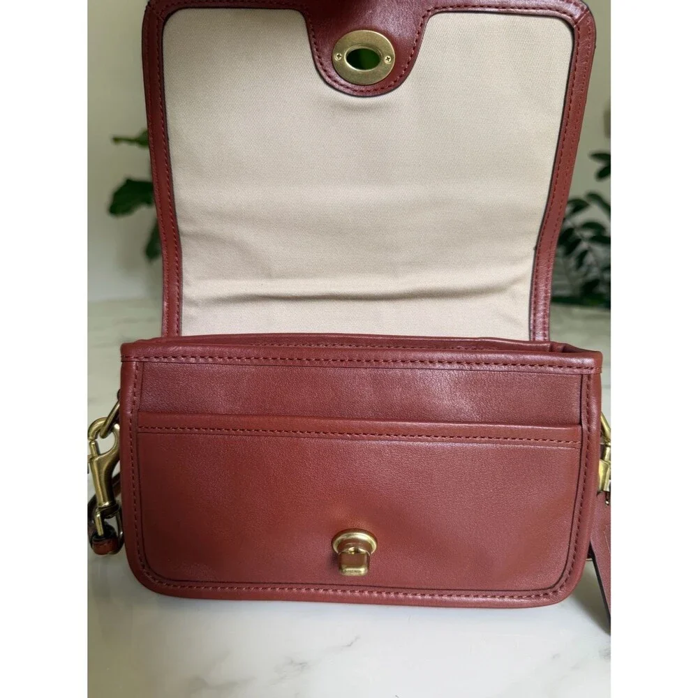 Coach Legacy Leather Penny Shoulder Crossbody Bag 19914 British Tan Cognac